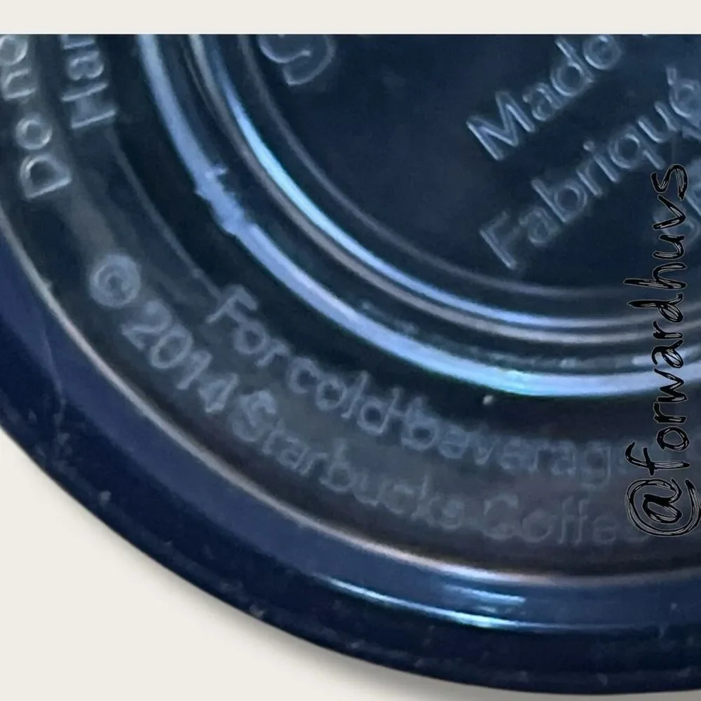 2014 Starbucks Black Circle Acrylic Venti Tumbler - Replacement Straw